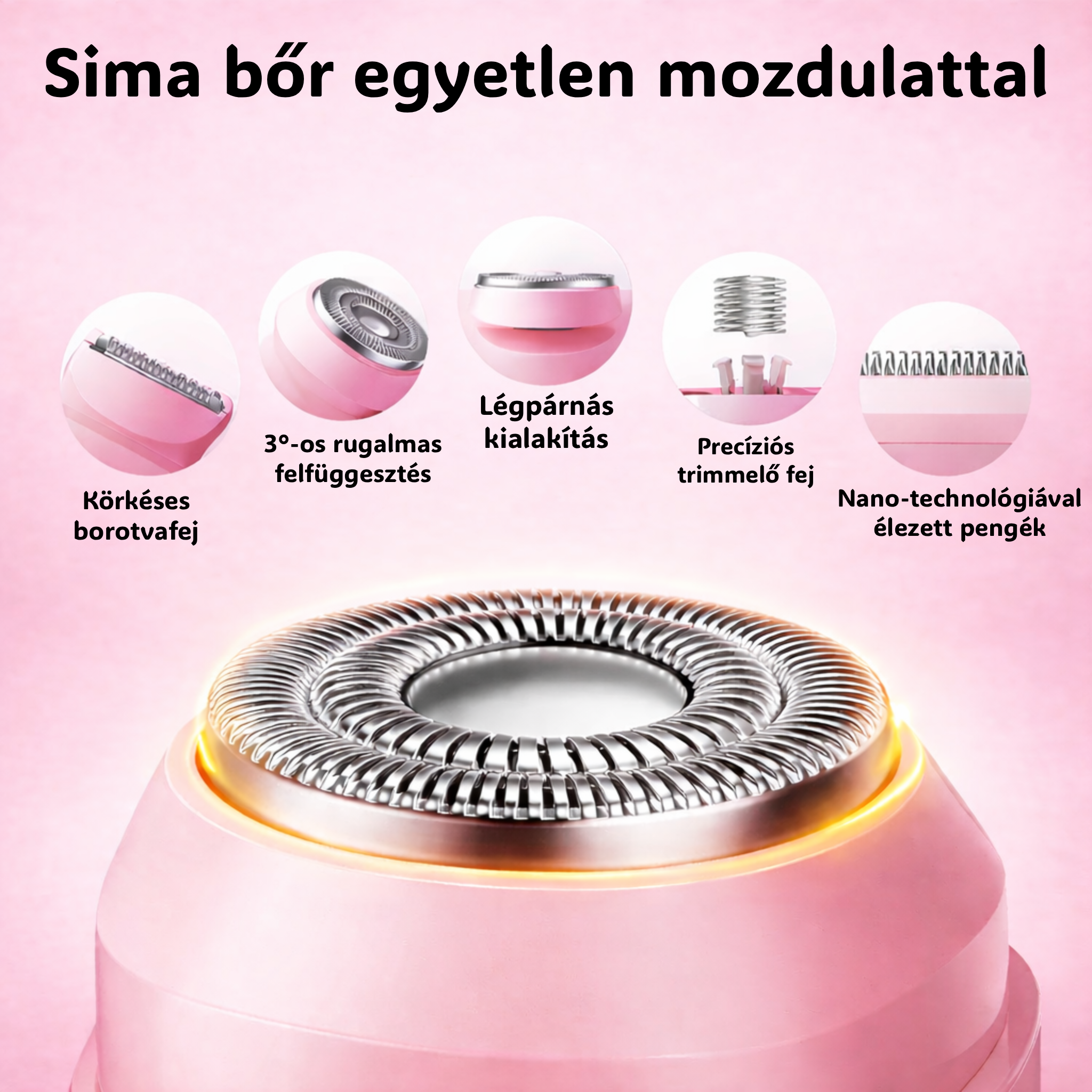 VELYN – DualGlow női elektromos borotva